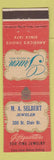 Matchbook Cover - Gruen Watches MA Selbert Cleveland? OH