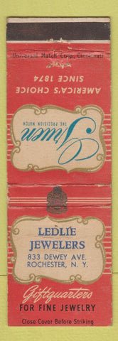 Matchbook Cover - Gruen Watches Ledlie Rochster NY EAR