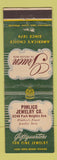 Matchbook Cover - Gruen Watches Pimlico Jewelry WEAR