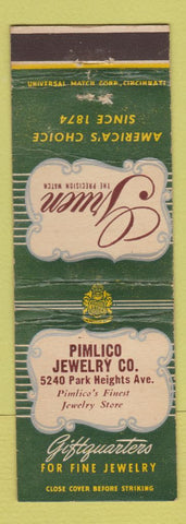 Matchbook Cover - Gruen Watches Pimlico Jewelry WEAR
