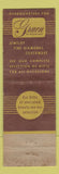 Matchbook Cover - Gruen Watches Pimlico Jewelry WEAR