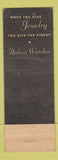 Matchbook Cover - Bulova Watches Klivans Warren OH
