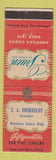 Matchbook Cover - Gruen Watches EA Oberrecht