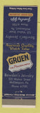 Matchbook Cover - Gruen Watches Bowden's Jewelry McKeesport PA