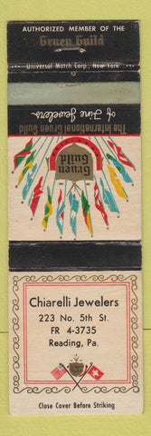 Matchbook Cover - Gruen Gild Watches? Chiarelli Jewelers Reading PA WEAR