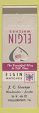 Matchbook Cover - Elgin Watches JC Greenya Williamsport PA
