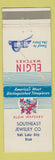 Matchbook Cover - Elgin Watches Southeast Salt Lake City UT