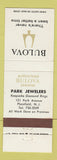 Matchbook Cover - Bulova Watches Park Jewelers Plainfield NJ