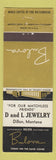 Matchbook Cover - Bulova Watches D&L Jewelry Dillon MT