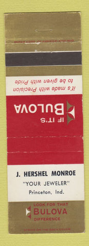Matchbook Cover - Bulova Watches J Hershel Monroe Princeton IN