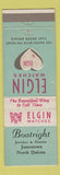 Matchbook Cover - Elgin Watches Boatright Jewelers Jamestown ND
