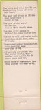 Matchbook Cover - Tilley's Club Bally Hoo Pizza Beloit WI