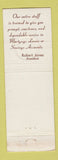 Matchbook Cover - Green Bay Savings and Loan WI penny