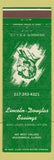 Matchbook Cover - Lincoln Douglas Savings and Loan Jacksonville IL Abraham