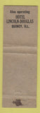 Matchbook Cover - Hotel Abraham Lincoln Springfield IL WEAR