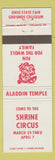 Matchbook Cover - Shrine Circus Aladdin Temple Ohio State Fair WEAR clown