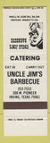 Matchbook Cover - Uncle Jim's BBQ Irving TX creepy clown