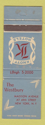 Matchbook Cover - Wesbury Hotel New York City Knott WEAR