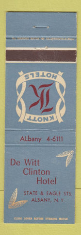 Matchbook Cover - DeWitt Clinton Hotel Albany NY Knott