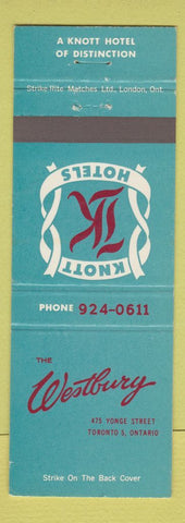Matchbook Cover - Westbury Hotel Toronto ON Knott