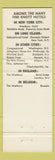 Matchbook Cover - Westbury Hotel Toronto ON Knott