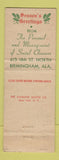 Matchbook Cover - Social Claners Birmingham AL Christmas