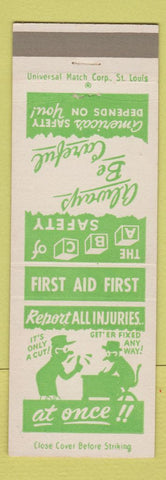 Matchbook Cover - Acme Steel Safety Report Injuries