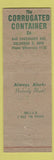 Matchbook Cover - Corrugated Container Co Columbus OH Safety Lifting