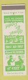 Matchbook Cover - US Industrial Chemical New Orleans LA Safety Report Injuries