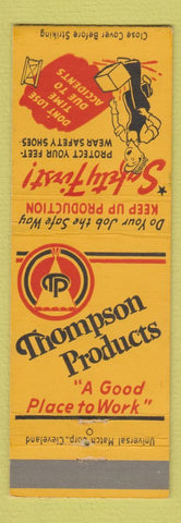 Matchbook Cover - Thompson Products Safety Protect Feet