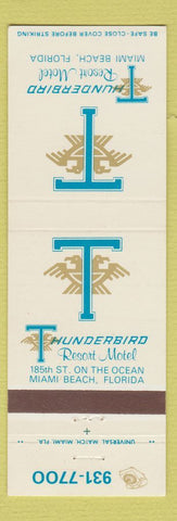 Matchbook Cover - Thunderbird Resort Motel Miami Beach FL