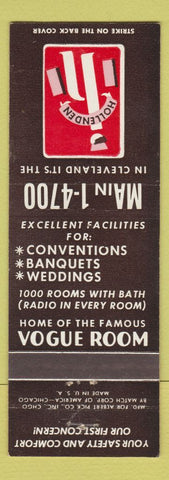 Matchbook Cover - Hollenden Hotel Cleveland OH Bellhop