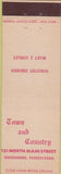 Matchbook Cover - Town and Country Greensburg PA Federal