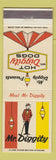 Matchbook Cover - Mr Diggity Hot Dogs