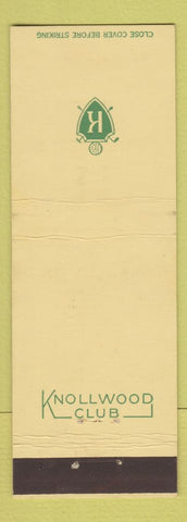 Matchbook Cover - Knollwood Club golf