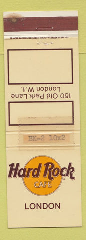 Matchbook Cover - Hard Rock Cafe London UK England WEAR