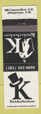 Matchbook Cover - Knickerbockers Albuquerque NM