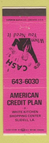 Matchbook Cover - American Credit Plan Slidell LA