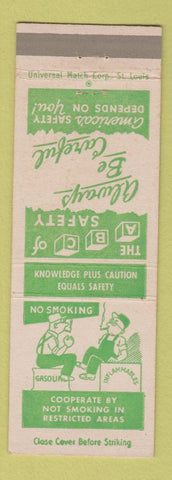 Matchbook Cover - Amstrong Rubber Des Moines IA Safety No Smoking