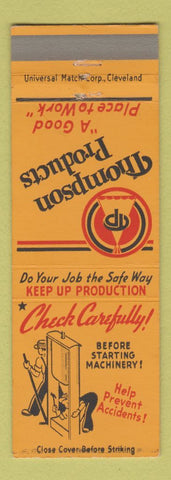 Matchbook Cover - Thompson Products Safety Check Machinery