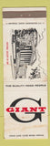 Matchbook Cover - Giant Grocery National Gallery of Art Washington DC WEAR