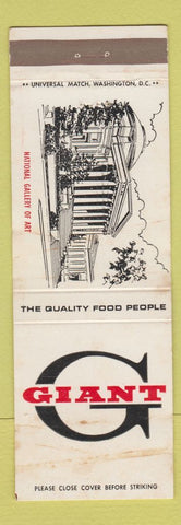 Matchbook Cover - Giant Grocery National Gallery of Art Washington DC WEAR