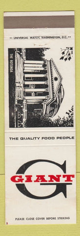 Matchbook Cover - Giant Grocery The Rotunda Washington DC