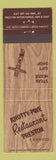 Matchbook Cover - Knotty Pine Restaurant Preston ON