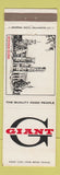 Matchbook Cover - Giant Food Smithsonian Building Washington DC