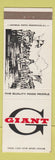 Matchbook Cover - Giant Grocery Cornwallis Surrender Yorktown VA