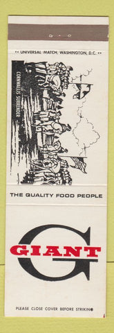 Matchbook Cover - Giant Grocery Cornwallis Surrender Yorktown VA