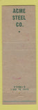 Matchbook Cover - Acme Steel Safety Use Trash Cans