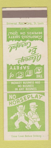 Matchbook Cover - Canteen Company University City MO Safety Horseplay