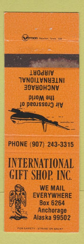 Matchbook Cover - International Gift Shop Anchorage AK totem WEAR